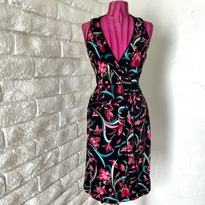 BCBGMAXAZRIA Wrap Around Sleeveless Dress Sz S